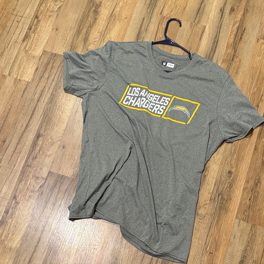 NFL Los Angeles Chargers Gray and Yellow T-Shirt